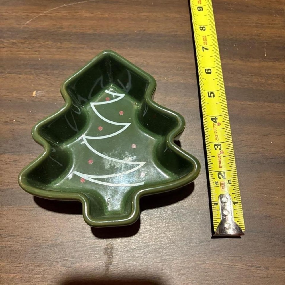 Green Christmas tree small tray